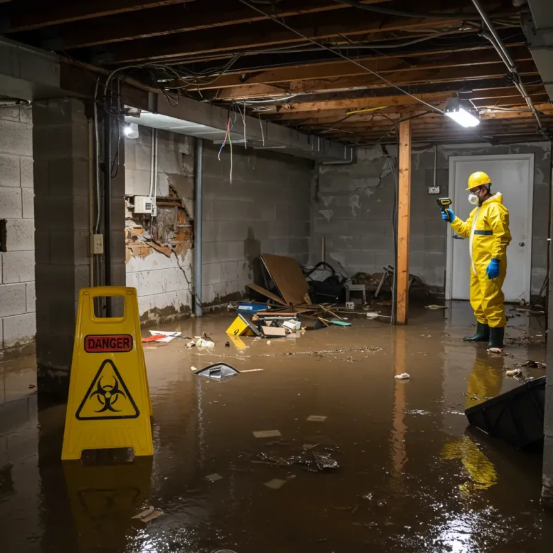 Flooded Basement Electrical Hazard in Watsontown, PA Property